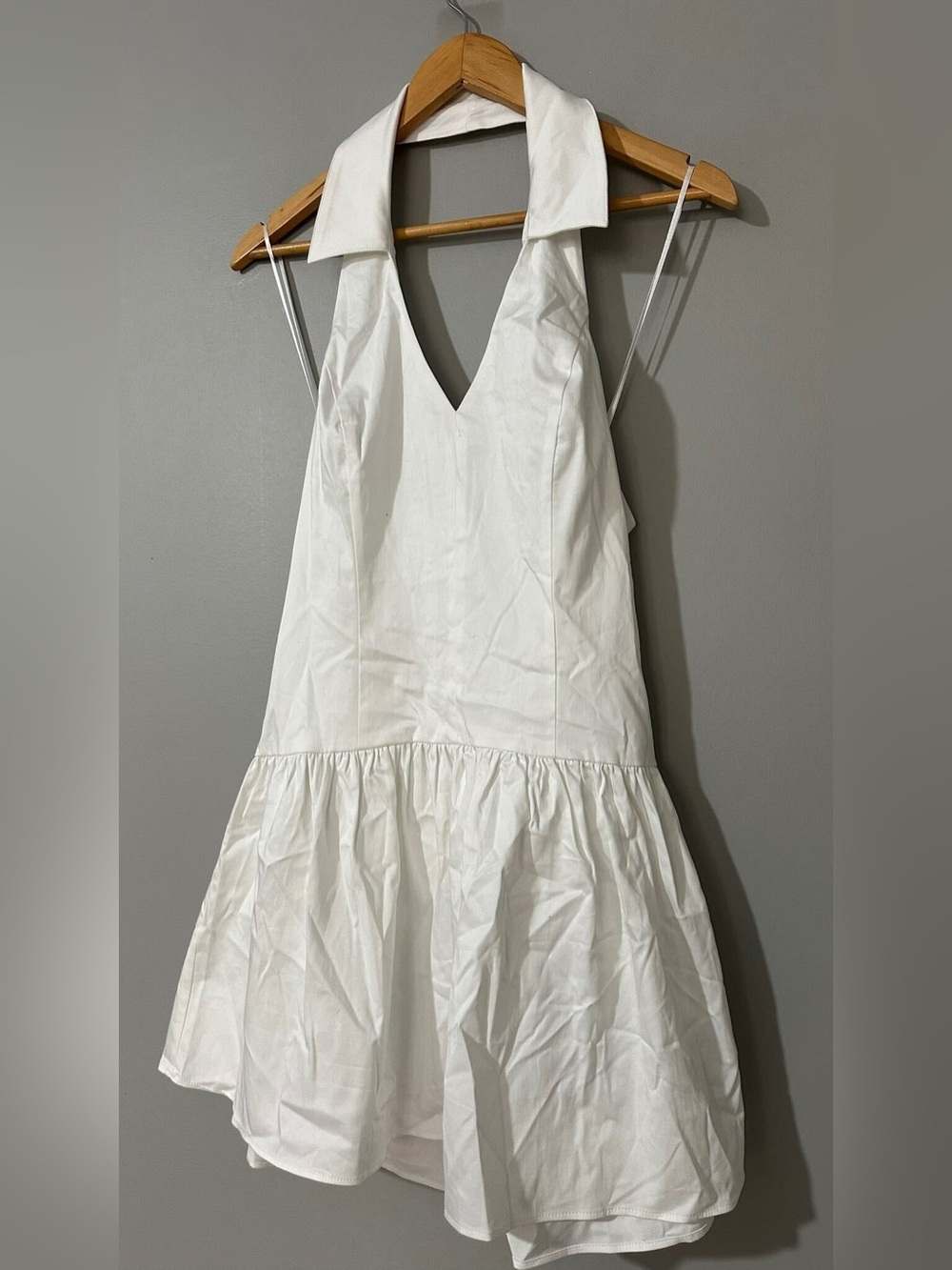 Anthropologie Cream Halter Mini Dress - Picture 5 of 7